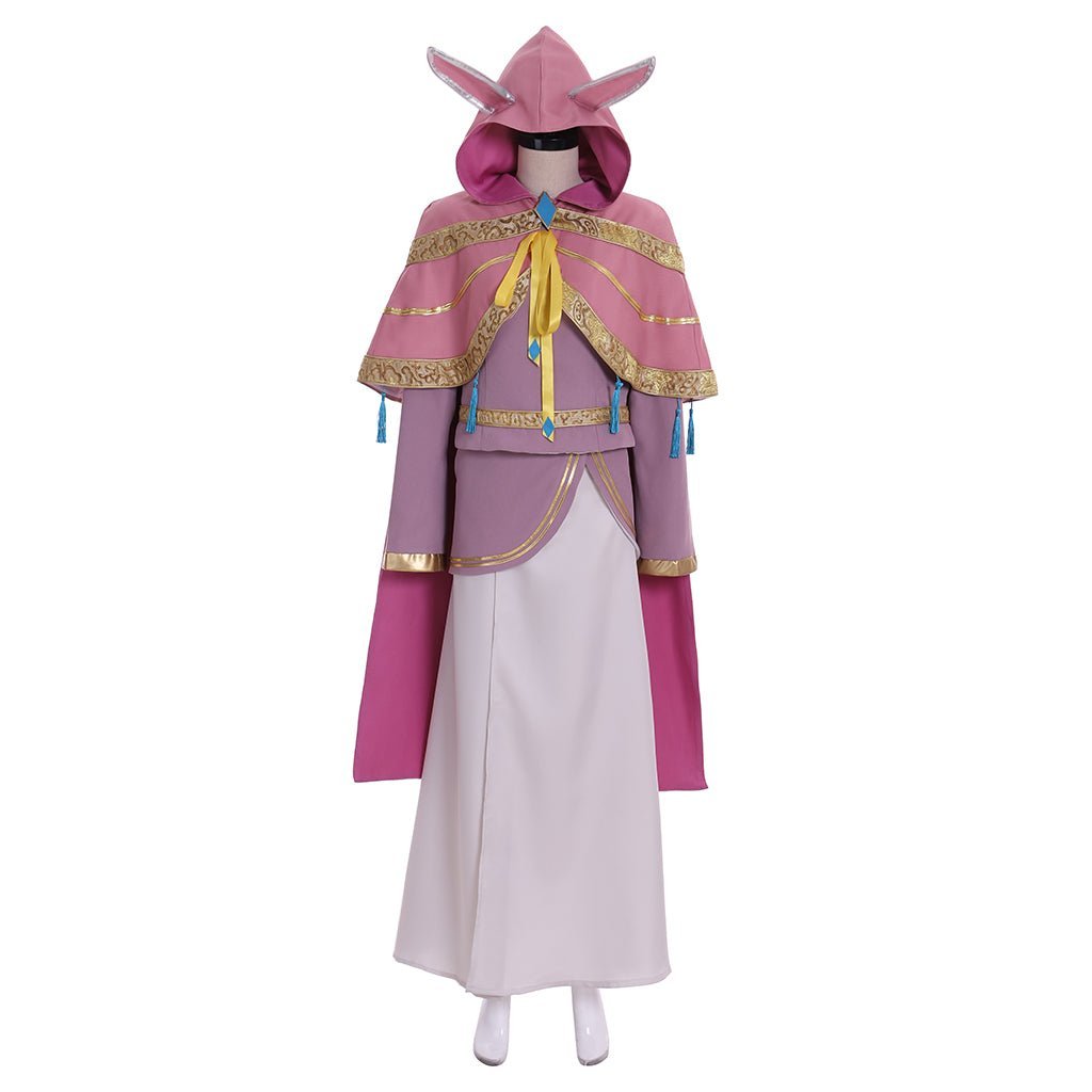 Traje de Cosplay Ava de Kingdom Hearts III - Vestido Feminino com Capuz e Saia Rosa - Estrela Cosplay