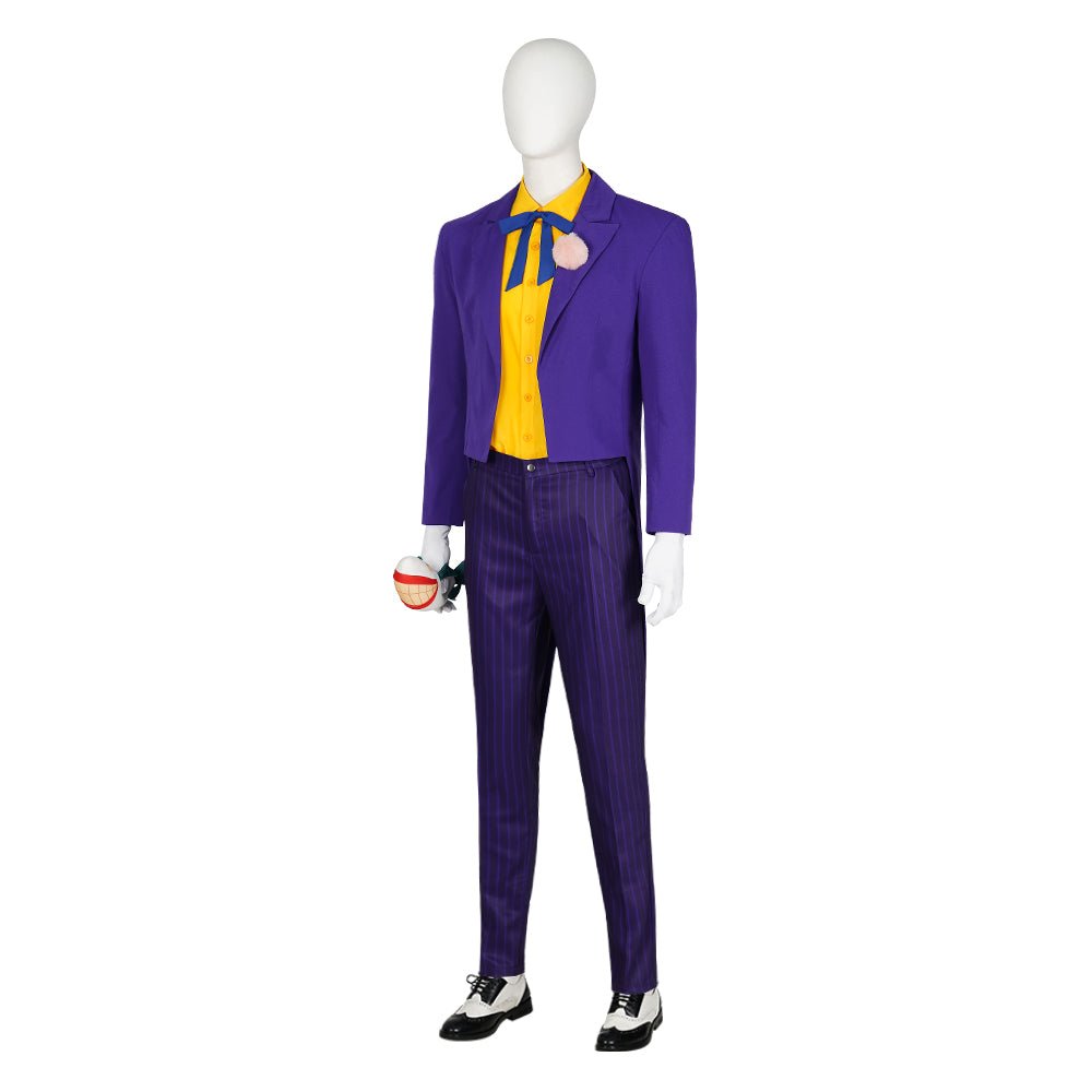 Traje Completo Joker da Série Animada Batman para Homens - Fantasia de Cosplay Halloween - Estrela Cosplay