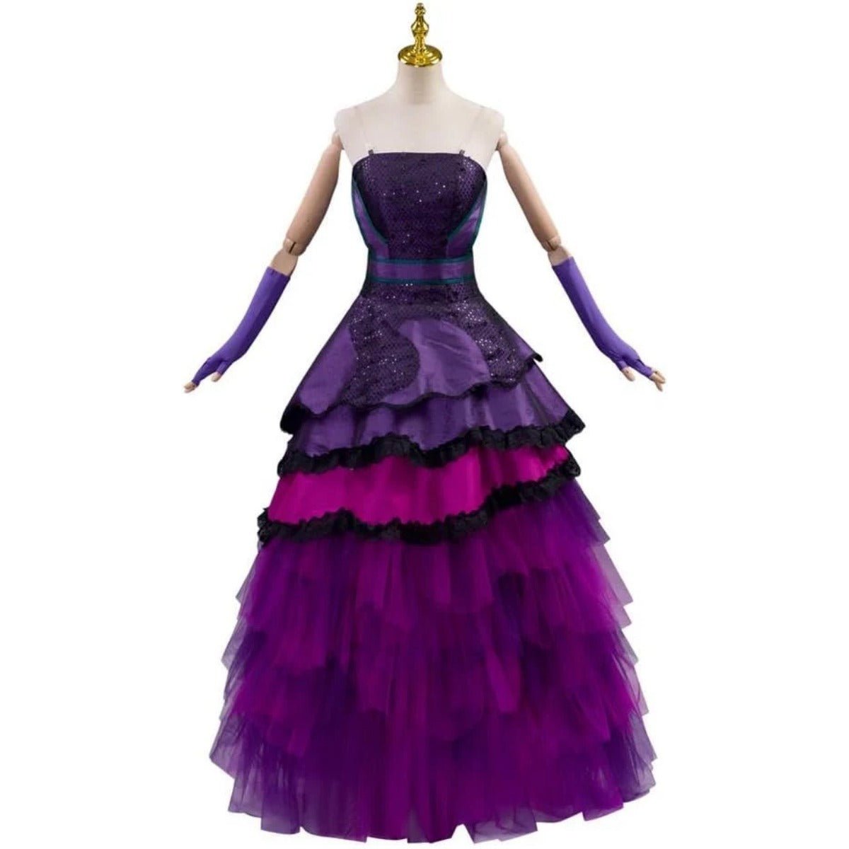 Fantasia Princesa Mal Mulher - Vestido de Baile Gótico Roxo - Estrela Cosplay