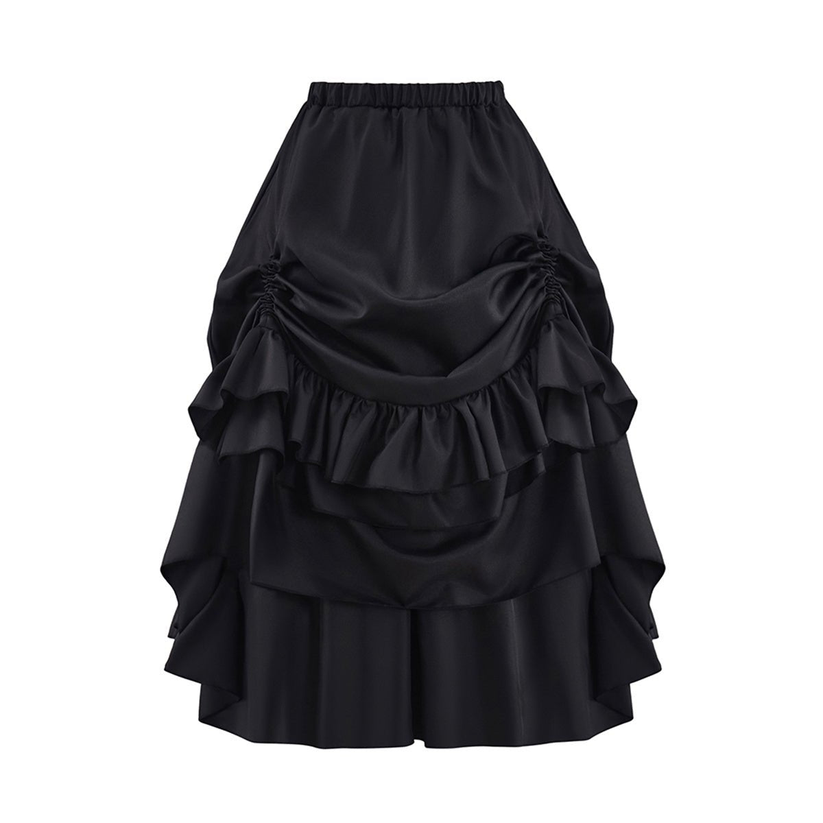 Fantasia Medieval Gótica Preta Bustier Saia para Cosplay - Estrela Cosplay