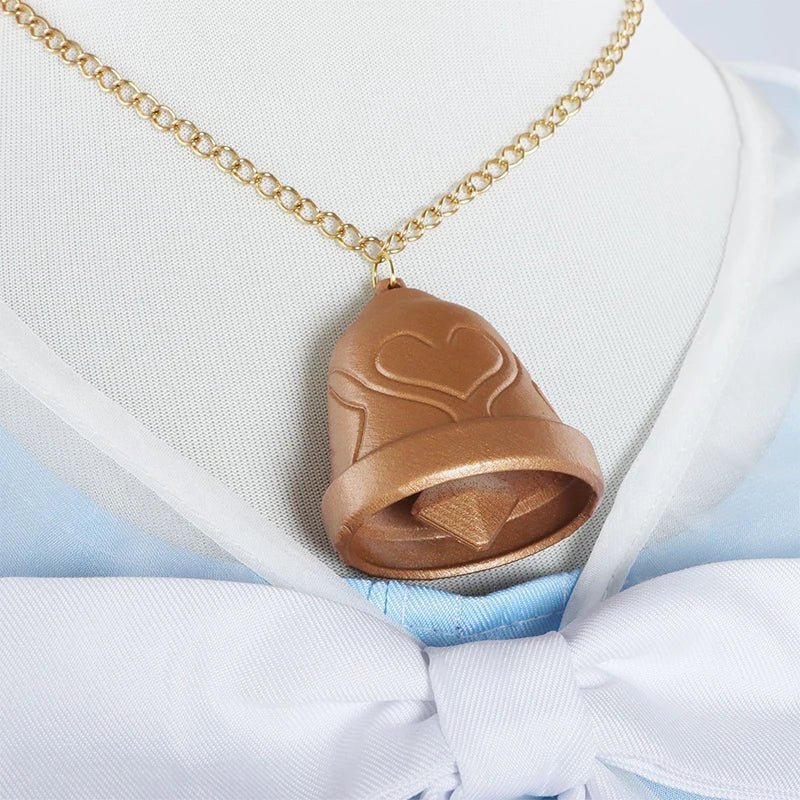 Vestido Original Genshin Impact Ganyu Azul e Branco Gradiente Elegante para Mulheres Fantasia de Cosplay - Estrela Cosplay