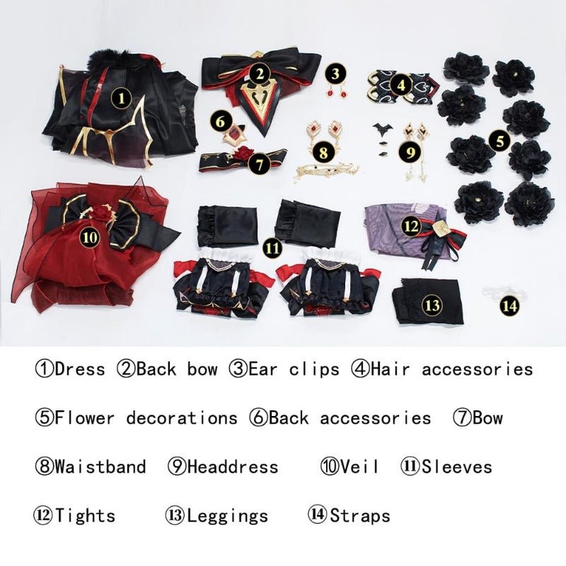 Fantasia de Theresa Apocalypse Saia Cosplay - Série de Jogos Honkai Impact 3 para Mulheres - Estrela Cosplay