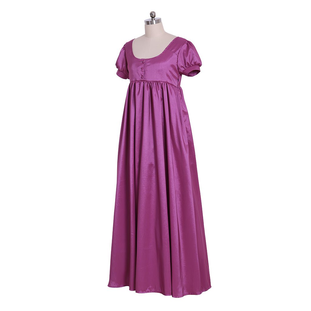Vestido Roxo Regência Medieval Renascença Nobre para Mulheres Fantasia Teatro - Estrela Cosplay