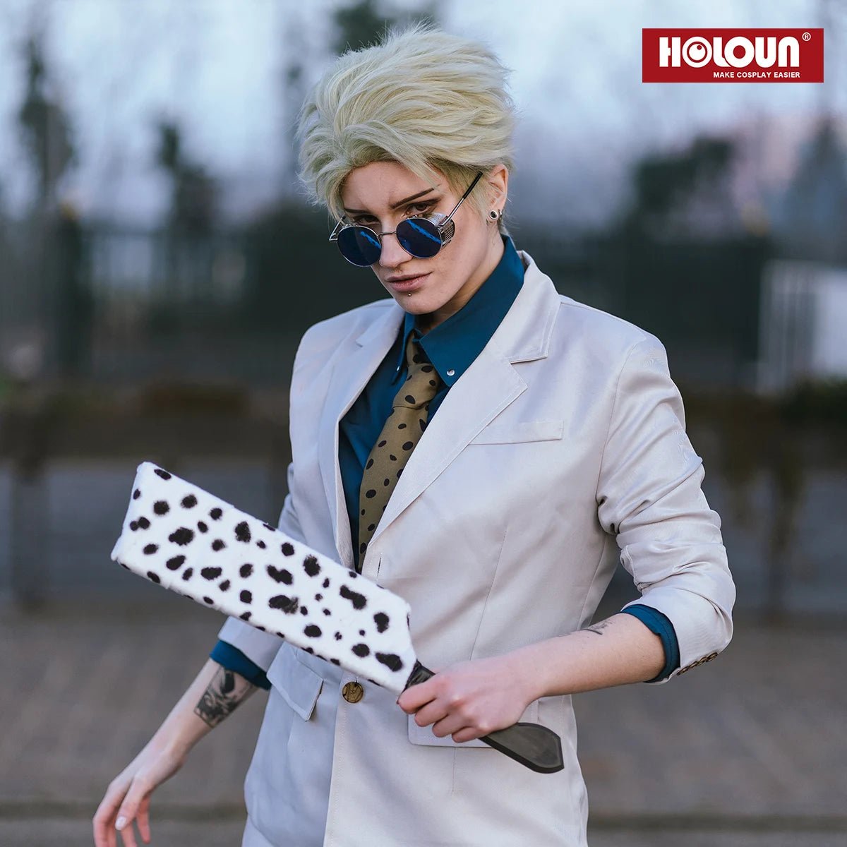 Fantasia de Cosplay Nanami Kento Jujutsu Kaisen - Peruca, Terno e Acessórios para Halloween e Natal - Estrela Cosplay