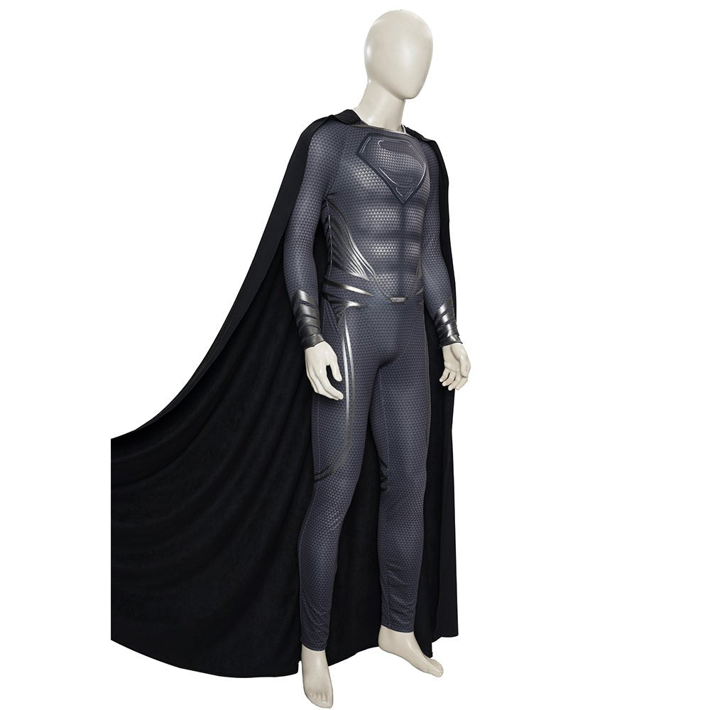 Fantasia de Clark Kent para Homens, Traje Preto, Capa, Botas, Conjunto Completo para Halloween - Estrela Cosplay