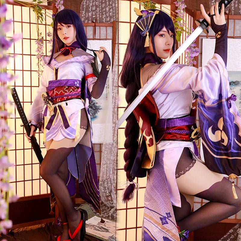 Fantasia de Baal de Genshin Impact - Raiden Shogun para Halloween - Conjunto Completo para Mulheres - Estrela Cosplay