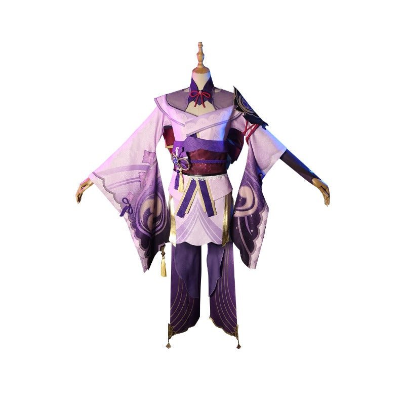 Traje de Cosplay Raiden Shogun Genshin Impact - Vestidos Elegantes para Halloween e Eventos - Estrela Cosplay
