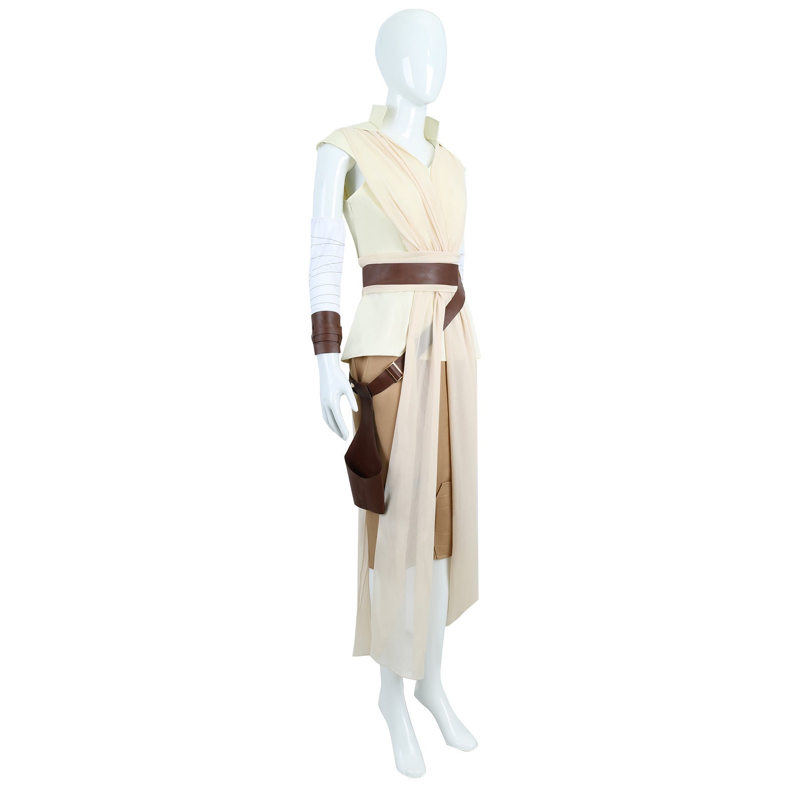 Traje de Cavaleiro Jedi Rey de Star Wars – Fantasia Premium para Cosplay e Halloween - Estrela Cosplay