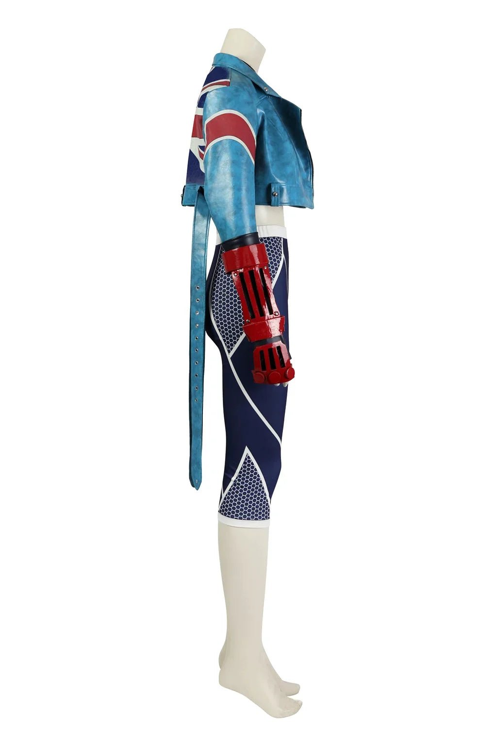 Fantasia de Cammy para Mulheres - Casaco Punk, Crop Top e Calça - Conjunto Completo para Halloween, Festa de Carnaval e Disfarce - Estrela Cosplay