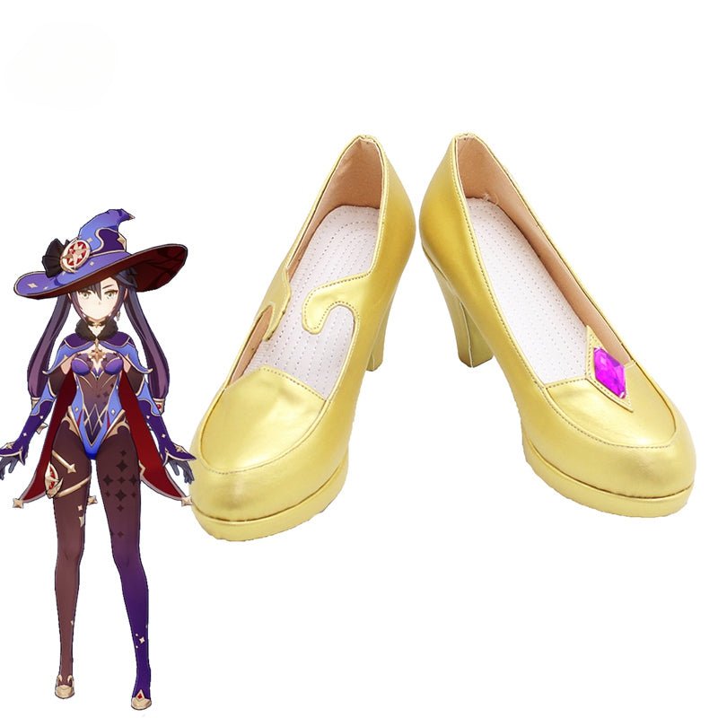 Sapatos Cosplay Mona Genshin Impact Saltos Altos para Mulheres Sapatos Halloween Cosplay - Estrela Cosplay