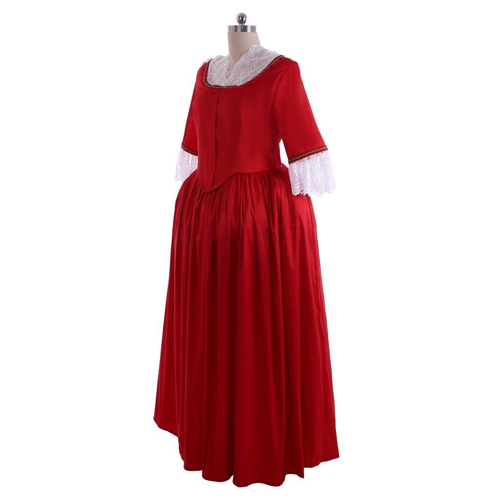 Vestido de Baile Vermelho Claire Randall Outlander | Cosplay Estilo Rococo e Medieval - Estrela Cosplay