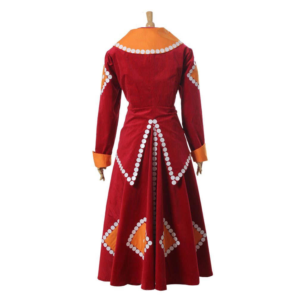 Vestido Vermelho Adulto Lady Tremaine Madrasta Má Cosplay - Estrela Cosplay