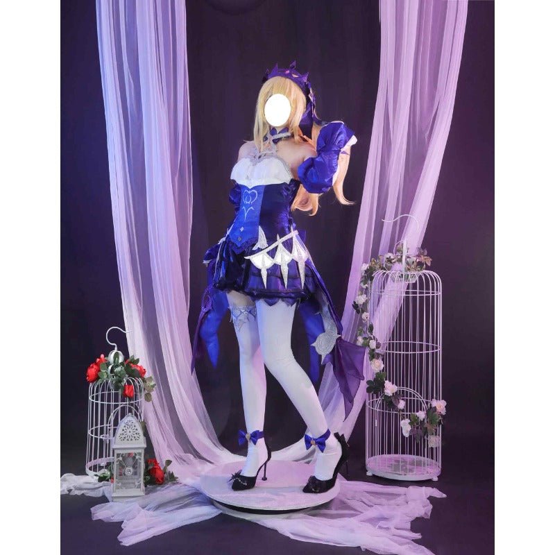 Genshin Impact Fischl Cosplay: Uniforme Ein Immernachtstraum Vestido Sexy Traje - Estrela Cosplay