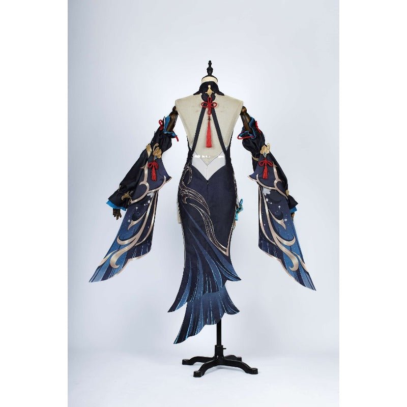 Fantasia Ganyu Cheongsam de Genshin Impact - Traje do Festival das Lanternas Shen He - Estrela Cosplay