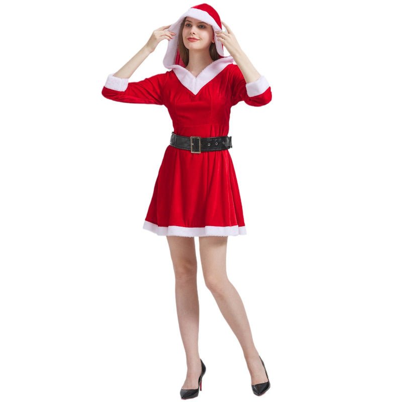 Novo vestuário medieval de Natal, roupa temática de festa de Natal, vestido de Natal para performances COS - Estrela Cosplay