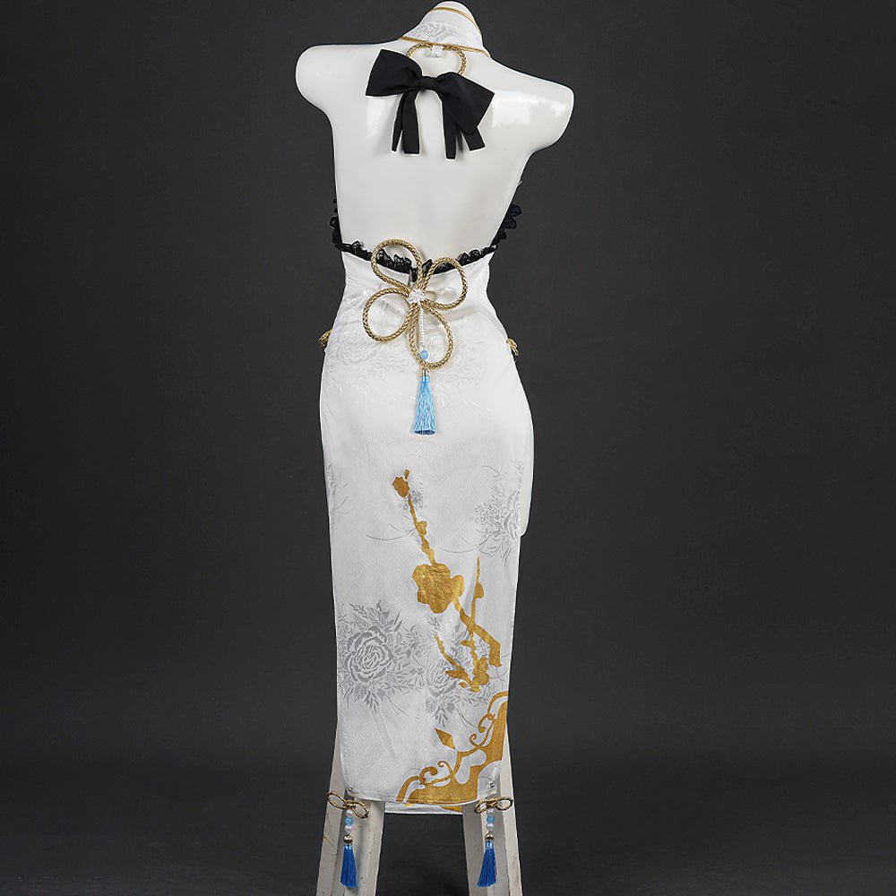 Fantasia Cosplay Re:Zero Emilia para Mulheres – Vestido de Anime com Chapéu para Halloween e Festas - Estrela Cosplay