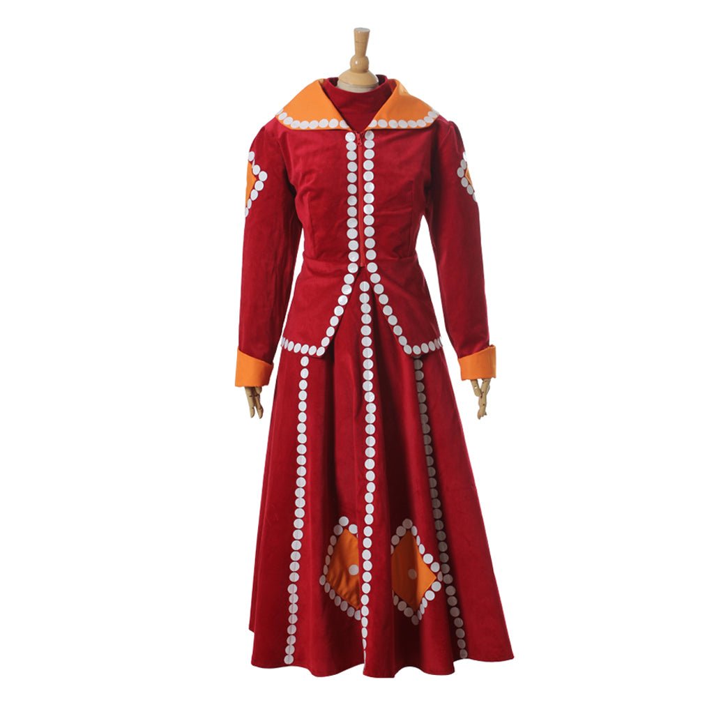 Vestido Vermelho Adulto Lady Tremaine Madrasta Má Cosplay - Estrela Cosplay