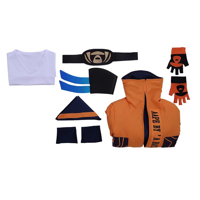 Fantasia de Yasuo Cosplay League of Legends o Imperdoável Uniforme Top Laranja Traje de Carnaval Halloween - Estrela Cosplay