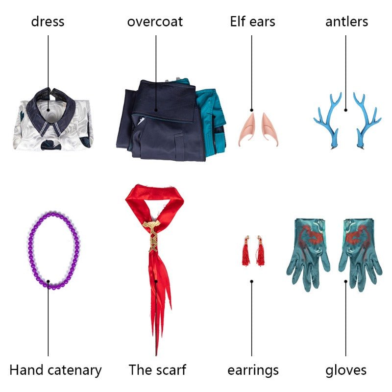 Fantasia de Dusk de Arknights - Conjunto Completo para Halloween e Cosplay - Estrela Cosplay