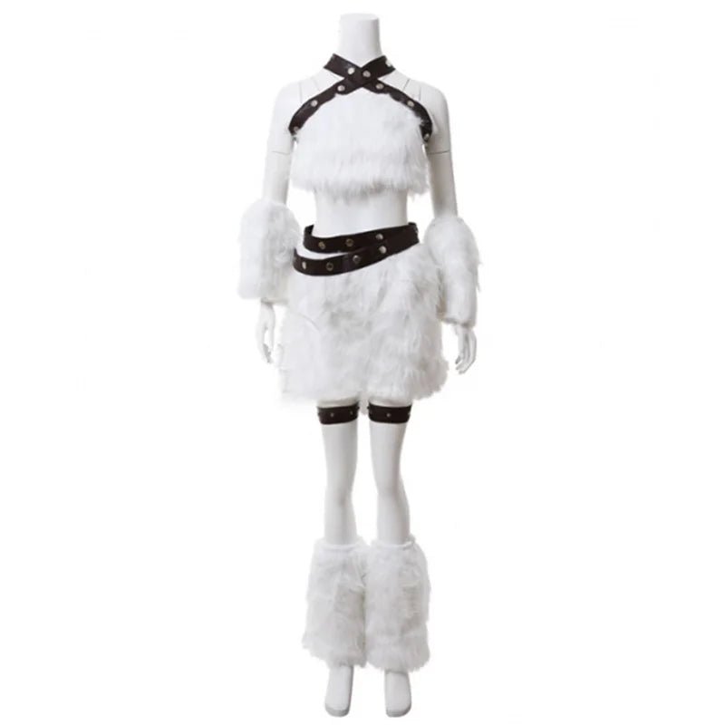 Fantasia de Cosplay Kitty Cat Katarina do LOL - Traje de Batalha Branco para Mulheres Adultas em Halloween e Festas - Estrela Cosplay