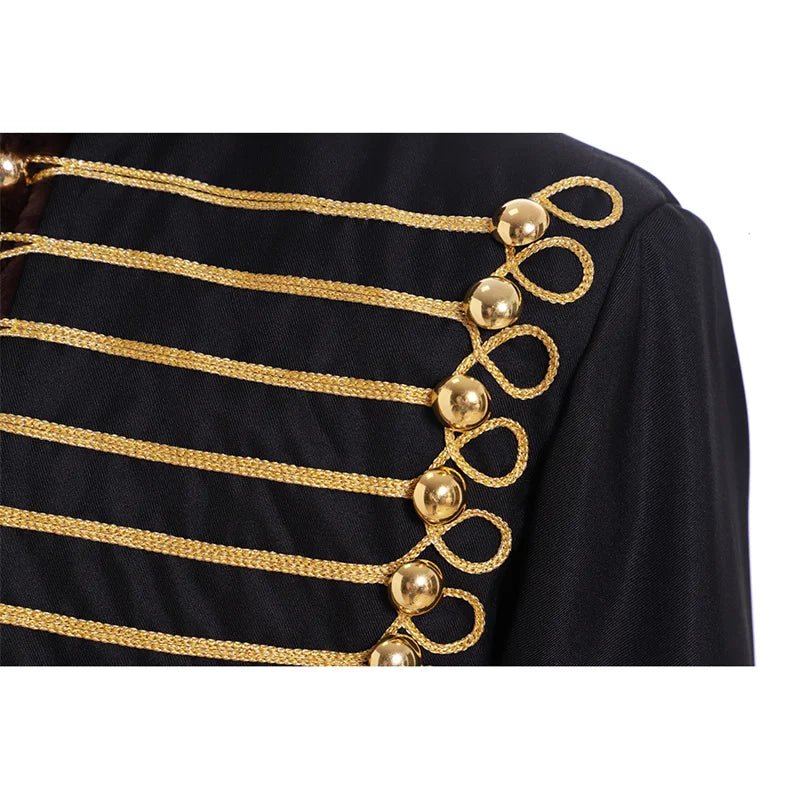 Casaco de Desfile da Aristocracia Medieval - Casaco de Inverno para Cosplay, Halloween e Eventos Militares - Estrela Cosplay