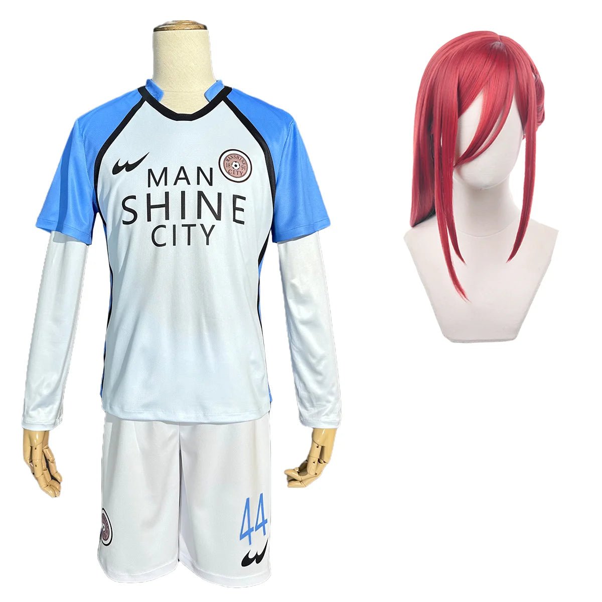 Peruca de Cosplay de Blue Lock Homem SHINE CITY Nagi Reo Mikage Chigiri Rosa Uniforme de Futebol Futebol Diário Esporte - Estrela Cosplay