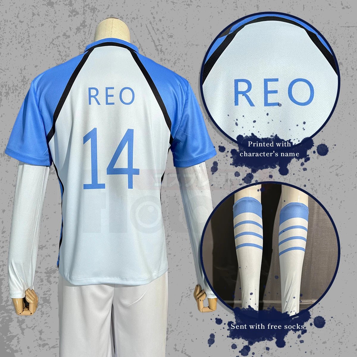 Peruca de Cosplay de Blue Lock Homem SHINE CITY Nagi Reo Mikage Chigiri Rosa Uniforme de Futebol Futebol Diário Esporte - Estrela Cosplay