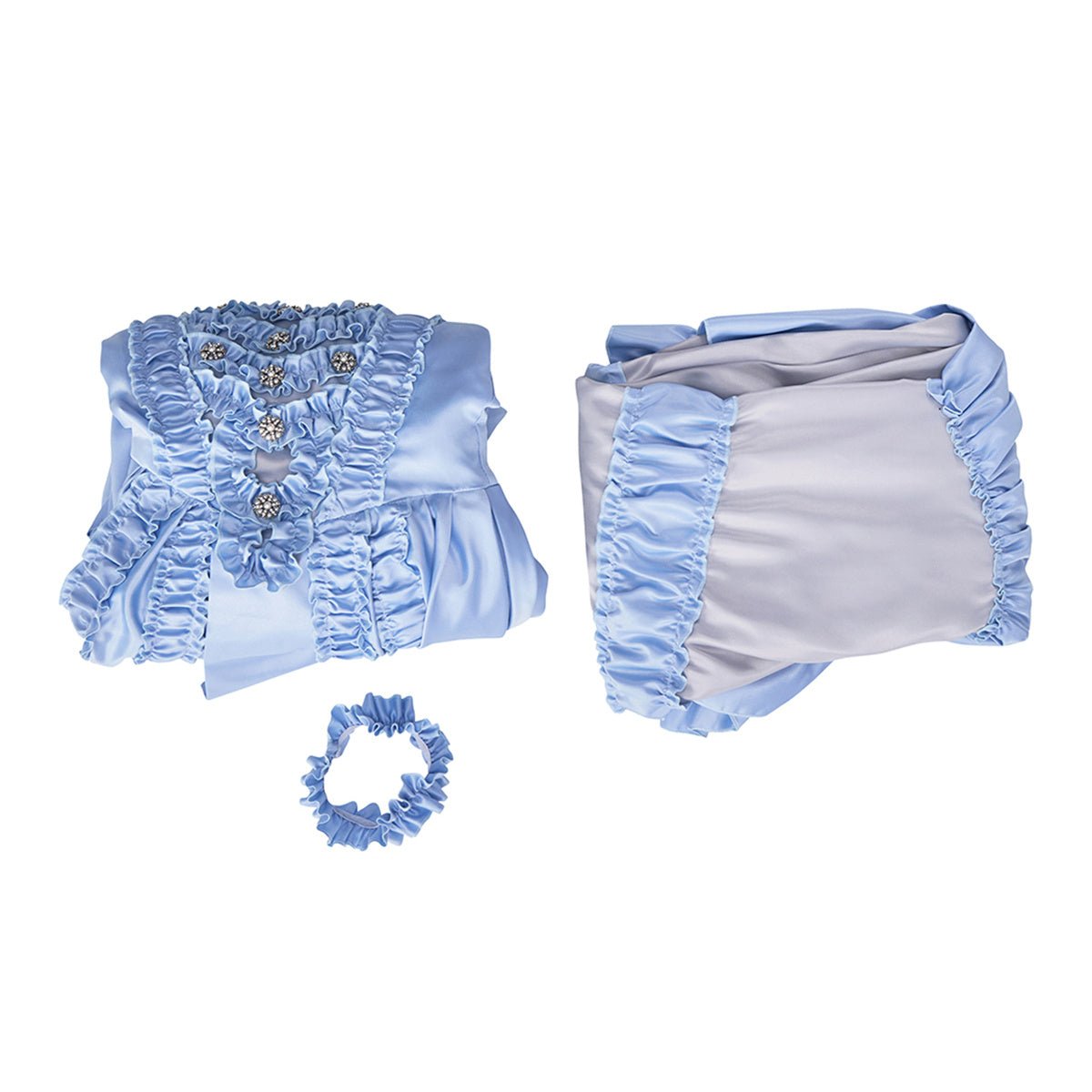 Vestido Azul Claro Rococó – Traje de Cosplay Elegante para Entusiastas - Estrela Cosplay