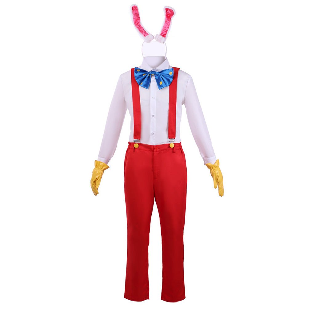 Fantasia de Roger Rabbit Adulto - Traje Divertido de Coelho Cartoon - Estrela Cosplay