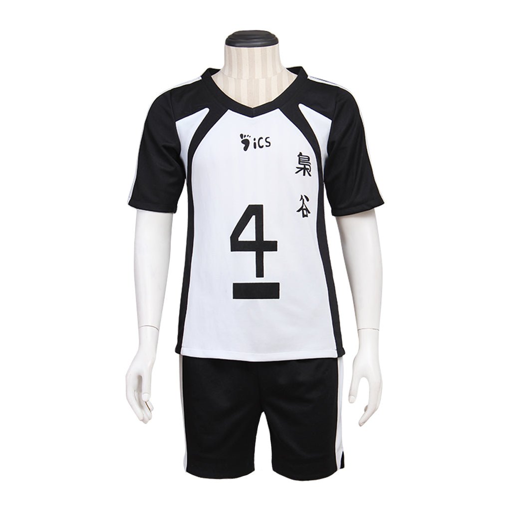 Uniforme de Cosplay Haikyuu!! Bokuto Kotaro Fukurodani Academia Vôlei Preto e Branco - Estrela Cosplay