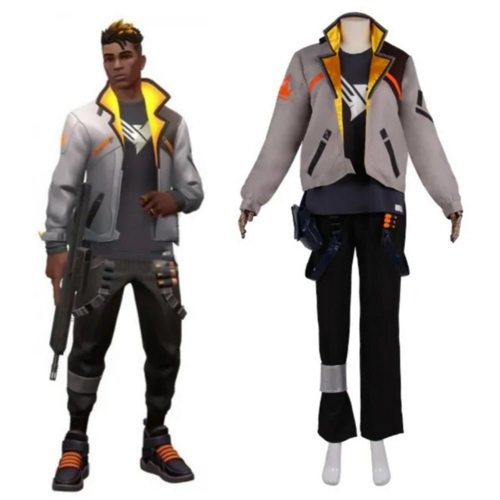 Fantasia de Cosplay Phoenix Valorant - Casaco, Calça e Cinto para Homens em Halloween e Carnaval - Estrela Cosplay
