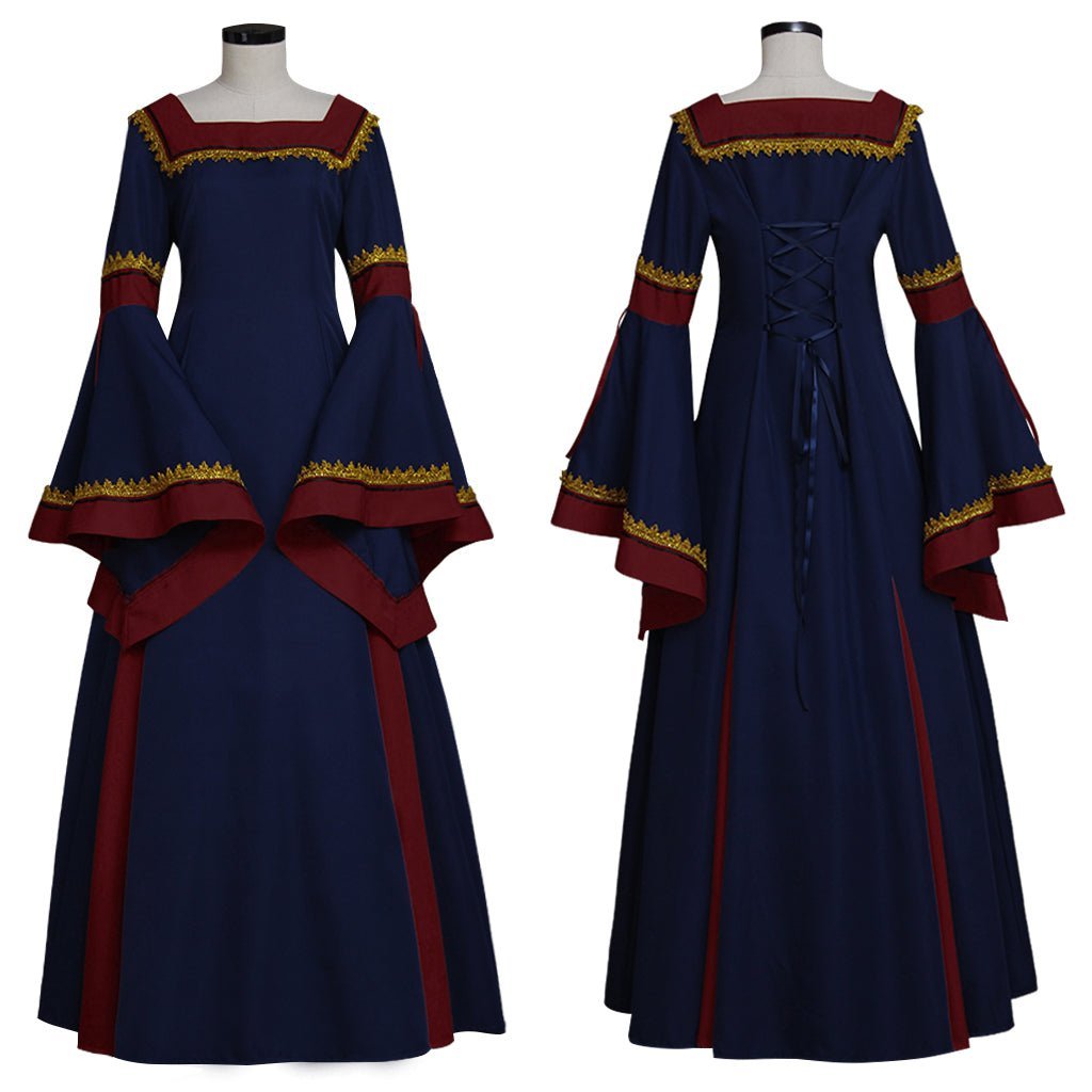 Vestido Gótico Steampunk Medieval Rainha Vitoriana para Halloween e Carnaval - Estrela Cosplay
