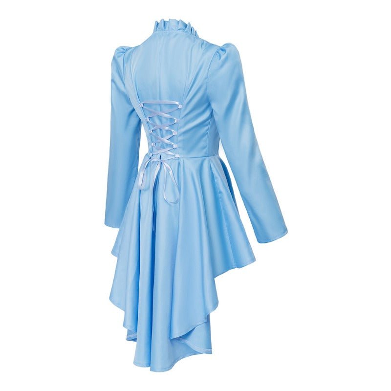 Vestido Gótico Medieval Vintage – Traje de Cosplay Feminino de Manga Comprida em Silhueta Bodycon - Estrela Cosplay