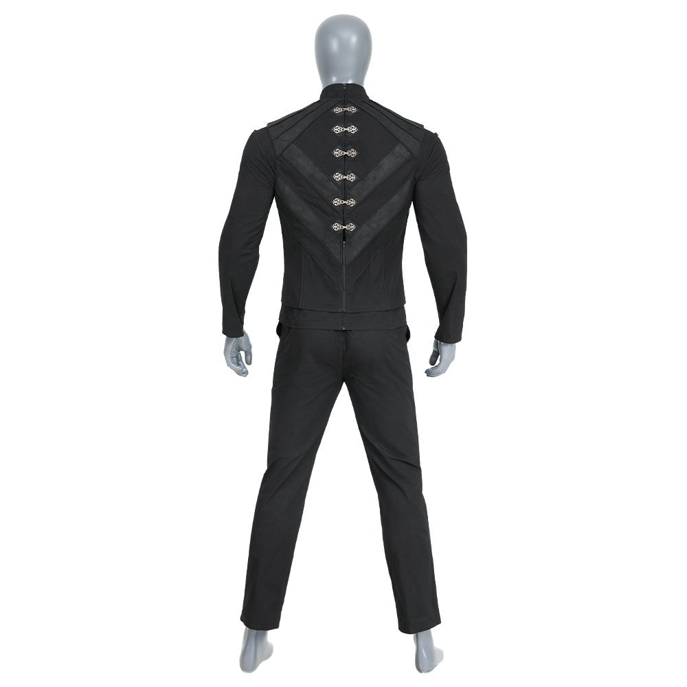 Conjunto de Armadura Deluxe de Cavaleiro Jedi Baylan Skoll para Cosplay - Uniforme de Batalha Preto com Capuz - Estrela Cosplay