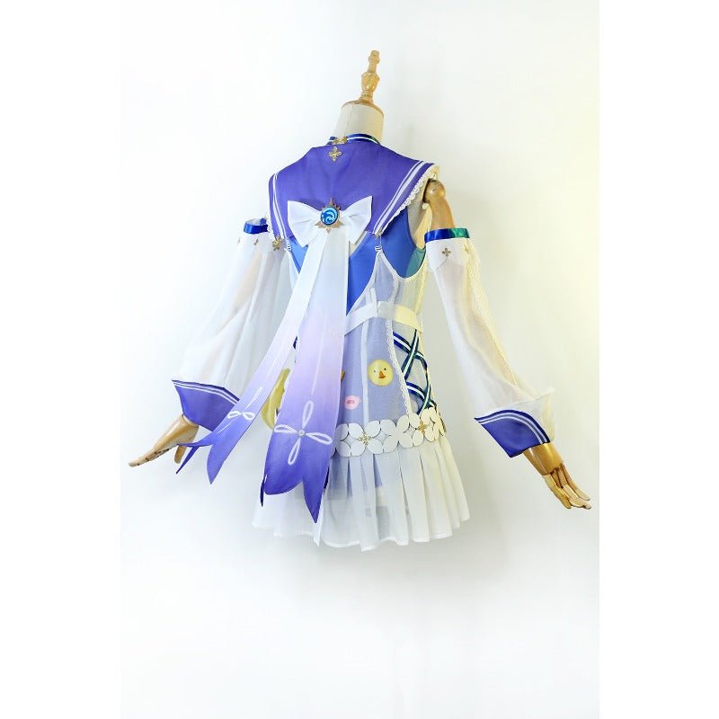 Traje de Cosplay de Banho de Barbara de Genshin Impact com Bolsa para Verão - Estrela Cosplay