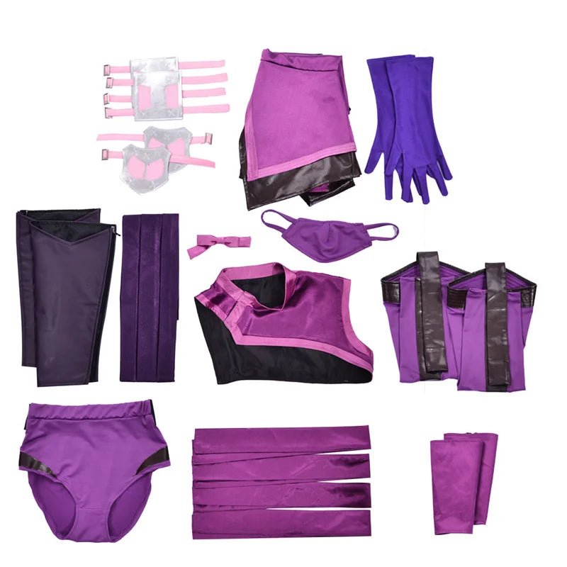 Fantasia de Cosplay Mileena de Mortal Kombat - Conjunto Roxo Completo para Mulheres no Halloween e Carnaval - Estrela Cosplay