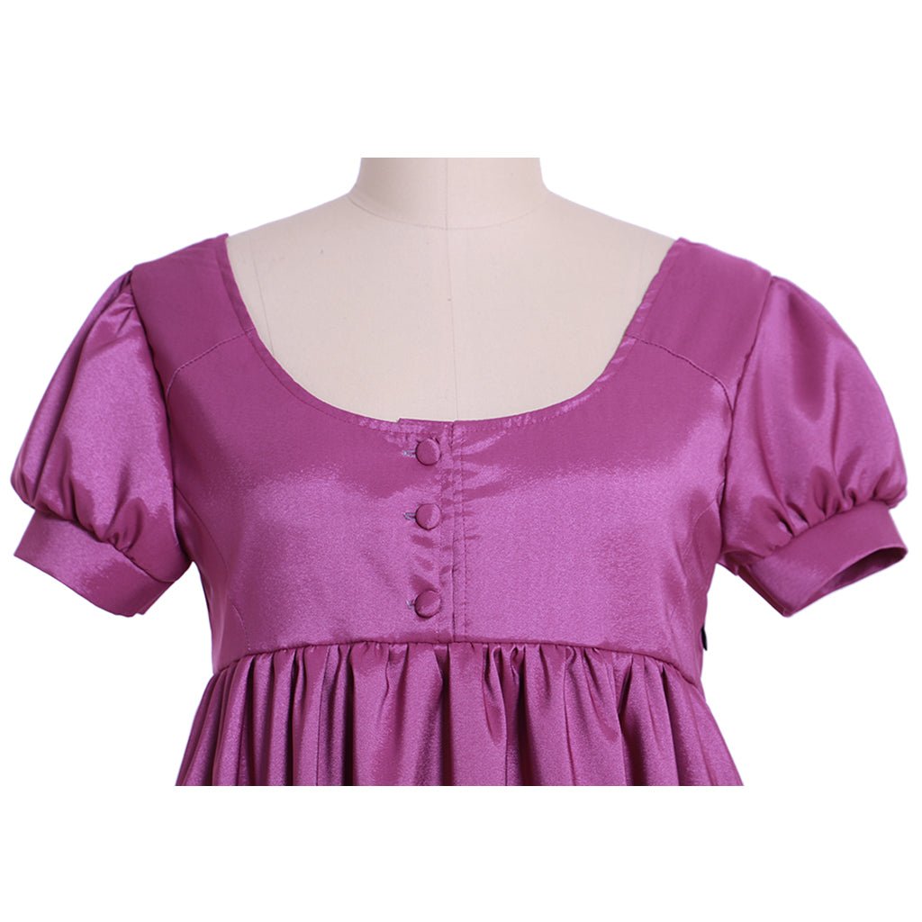 Vestido Roxo Regência Medieval Renascença Nobre para Mulheres Fantasia Teatro - Estrela Cosplay