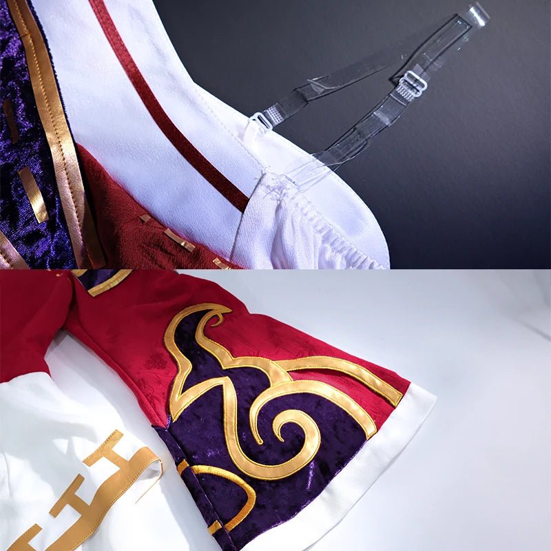 Fantasia de Cosplay de Ahri, a Raposa de Nove Caudas do Jogo LOL, com Peruca - Estrela Cosplay