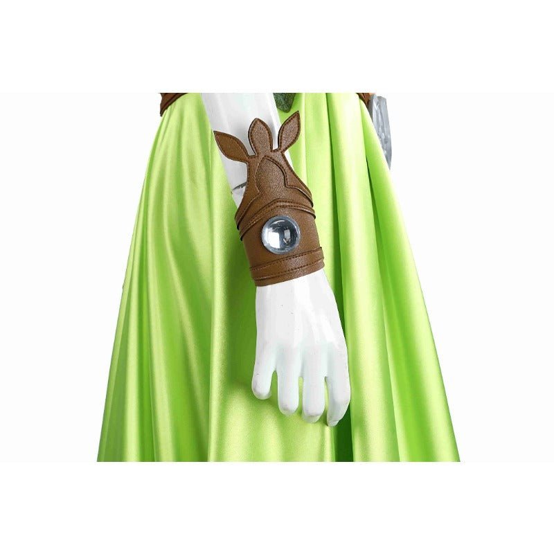 Fantasia FF14 Nophica - Vestido Longo Verde para Halloween e Festas - Estrela Cosplay