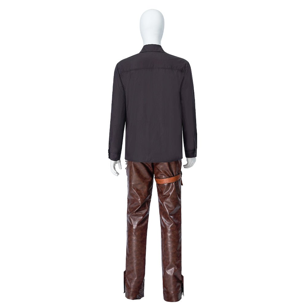 Fantasia de Negan de The Walking Dead: Dead City - Casaco de Couro e Bastão Lucille - Estrela Cosplay