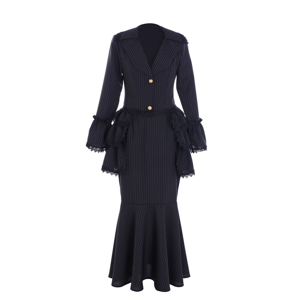 Vestido Vitoriano Gótico Preto com Bustle | Saia Steampunk | Traje Belle Sulista da Guerra Civil - Estrela Cosplay