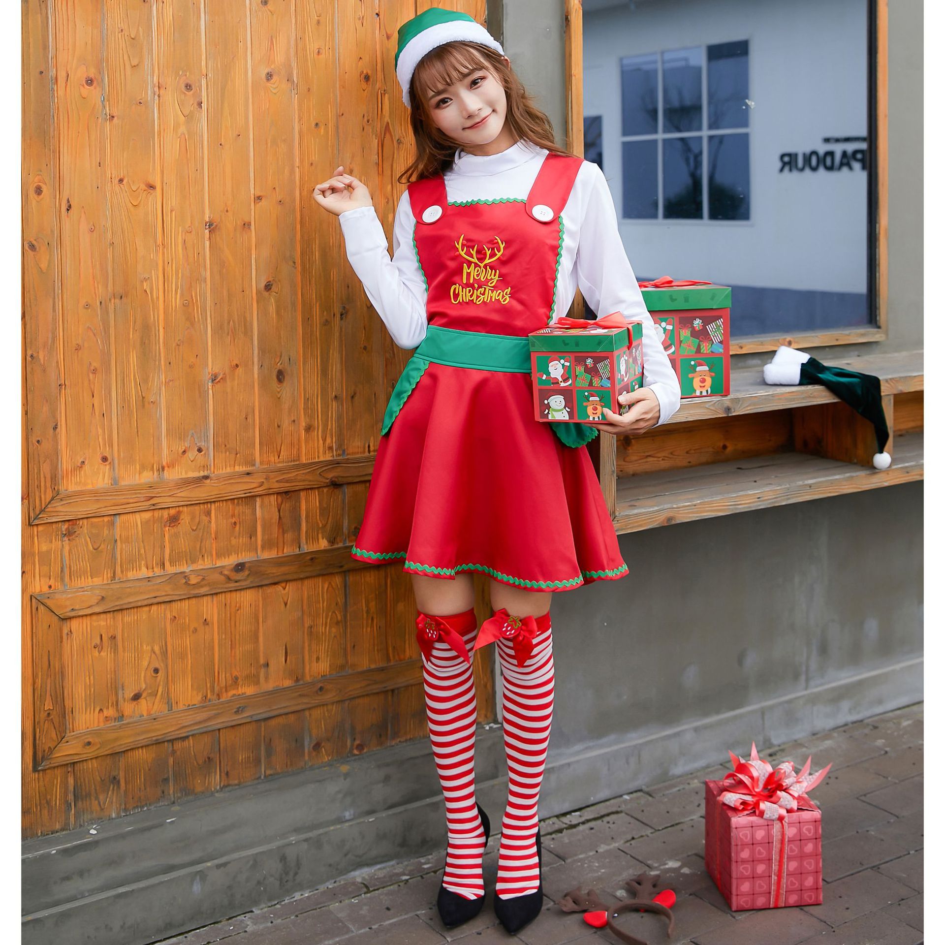 Fantasia de Natal Japonesa M-XL, Fantasia de Santa Doce Japonesa - Estrela Cosplay