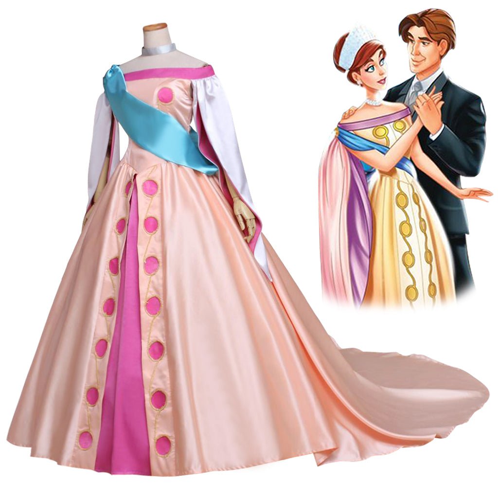 Vestido de Cosplay Princesa Anastasia | Elegante Vestido Inspirado na Disney para Mulheres em Cosplay e Eventos - Estrela Cosplay
