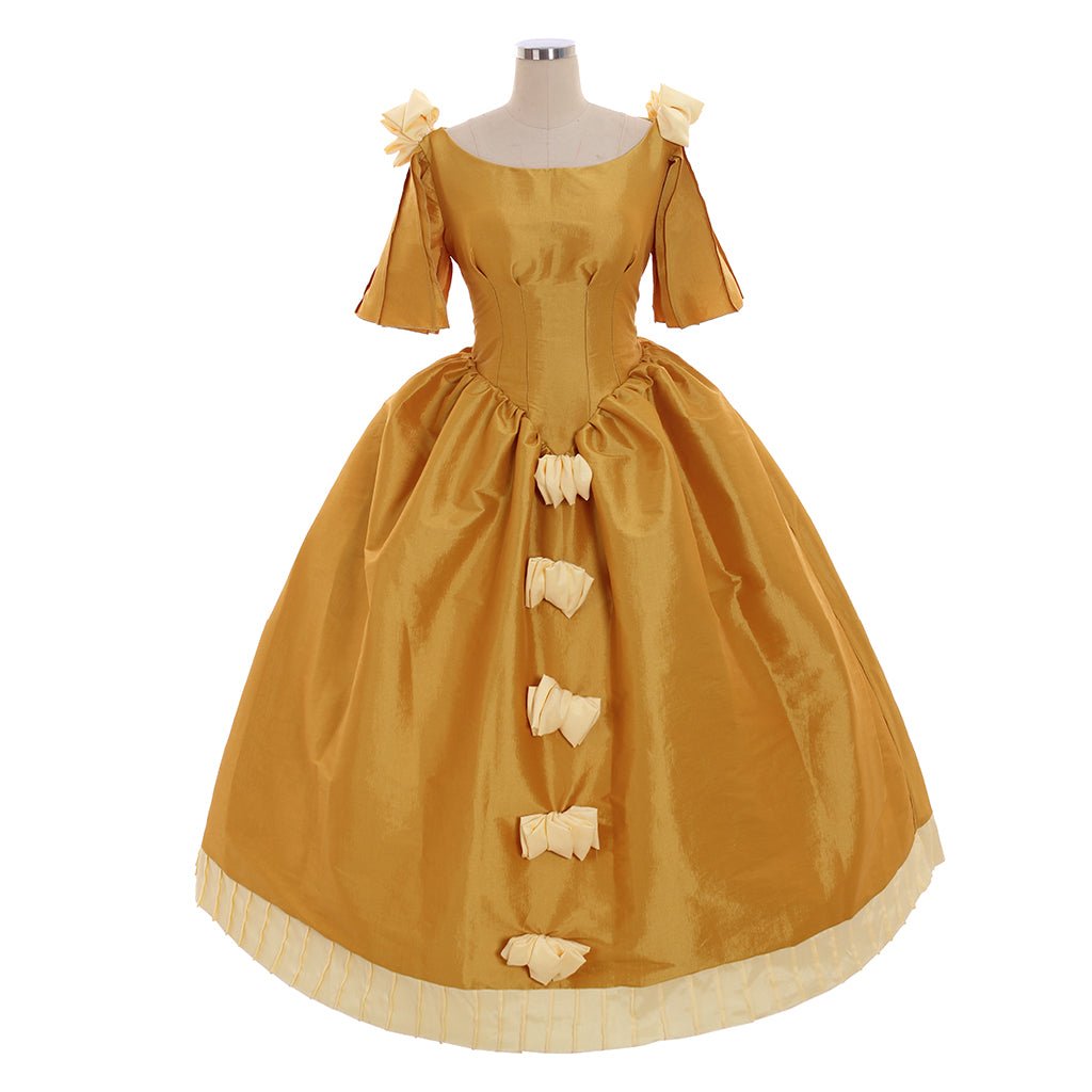 Vestido de Baile Aristocrata Medieval | Amarelo Vitoriano Gótico Rocó para Eventos Formais - Estrela Cosplay