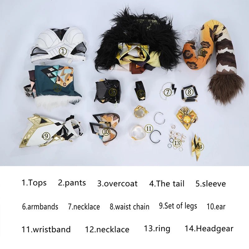 Fantasia de Cosplay Xilonen de Genshin Impact - Traje Feminino Sexy Natlan Panthera Ocelota - Estrela Cosplay