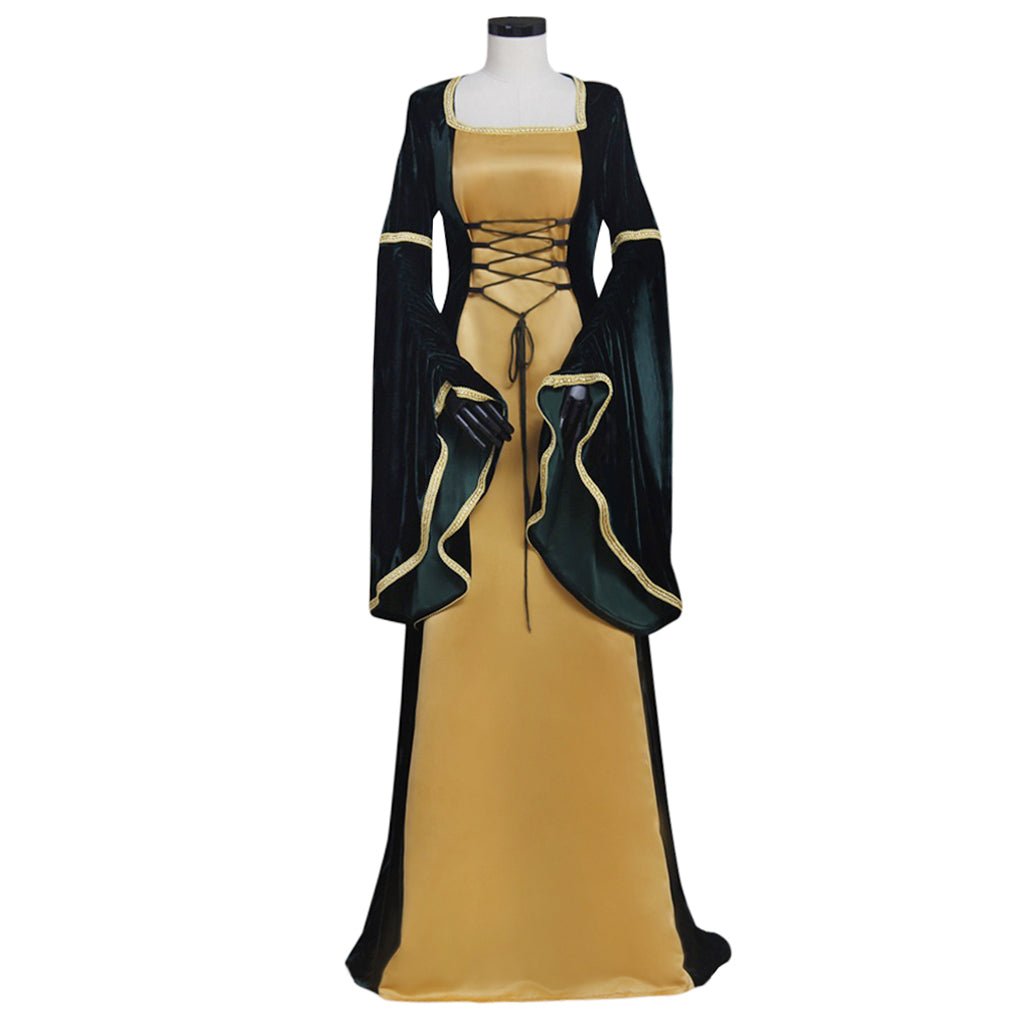 Vestido Aristocrático Medieval Romano Bizantino Gótico para Senhoras Renascença Rainha Victoria Princesa Vestido de Baile Vintage - Estrela Cosplay