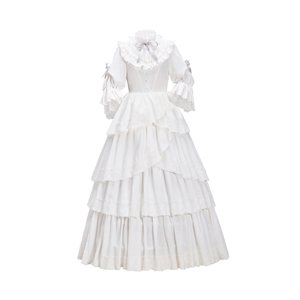 Vestido Branco Victoria – Elegante Fantasia de Cosplay para Fãs de Anime - Estrela Cosplay