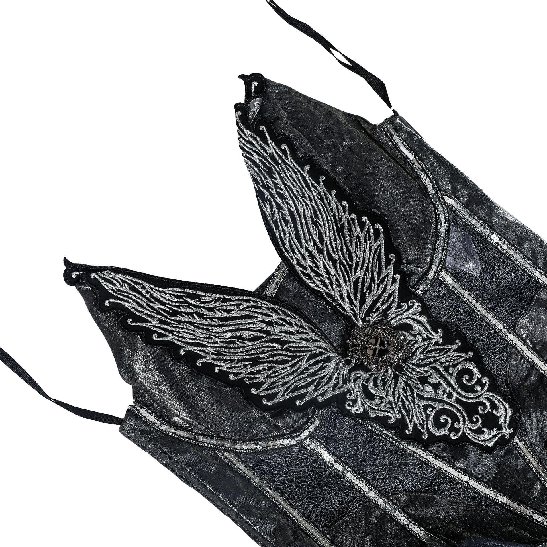 Fantasia de Anjo Negro Halloween | Cosplay Gótico para Festivais de Fantasmas - Estrela Cosplay