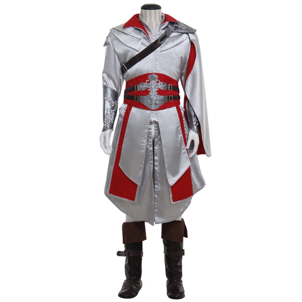 Fantástico Traje Completo de Creed Com Sapatos - Roupa de Ezio e Connor para Roleplay - Estrela Cosplay