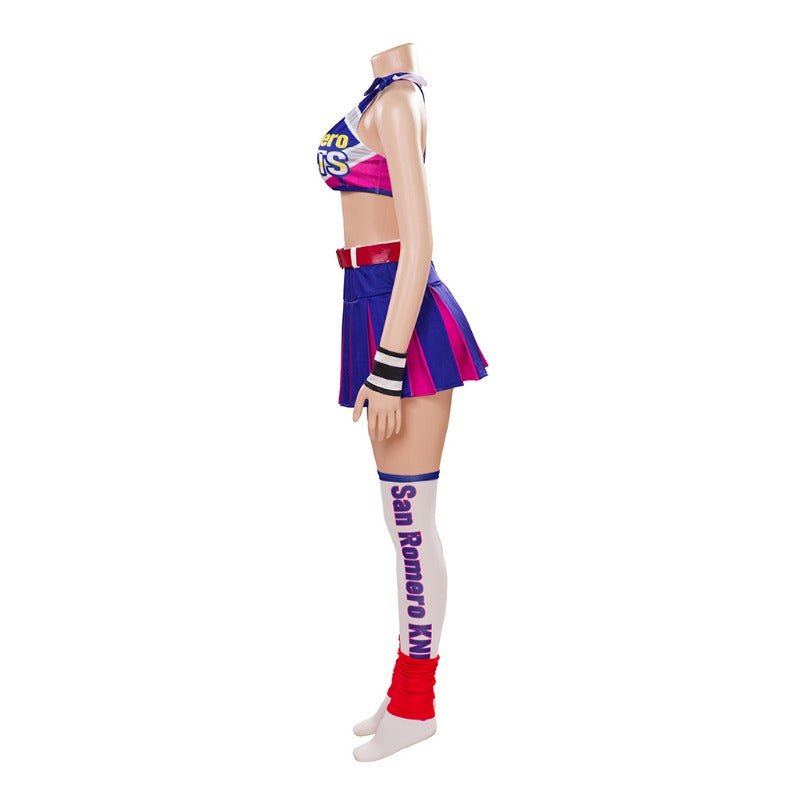 Fantasia Juliet Starling Cosplay - Conjunto Top e Saia de Lollipop Chainsaw para Mulheres e Meninas - Estrela Cosplay